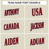 Custom Cream Red-Navy Classic Style Crew neck T-Shirts Full Sublimated